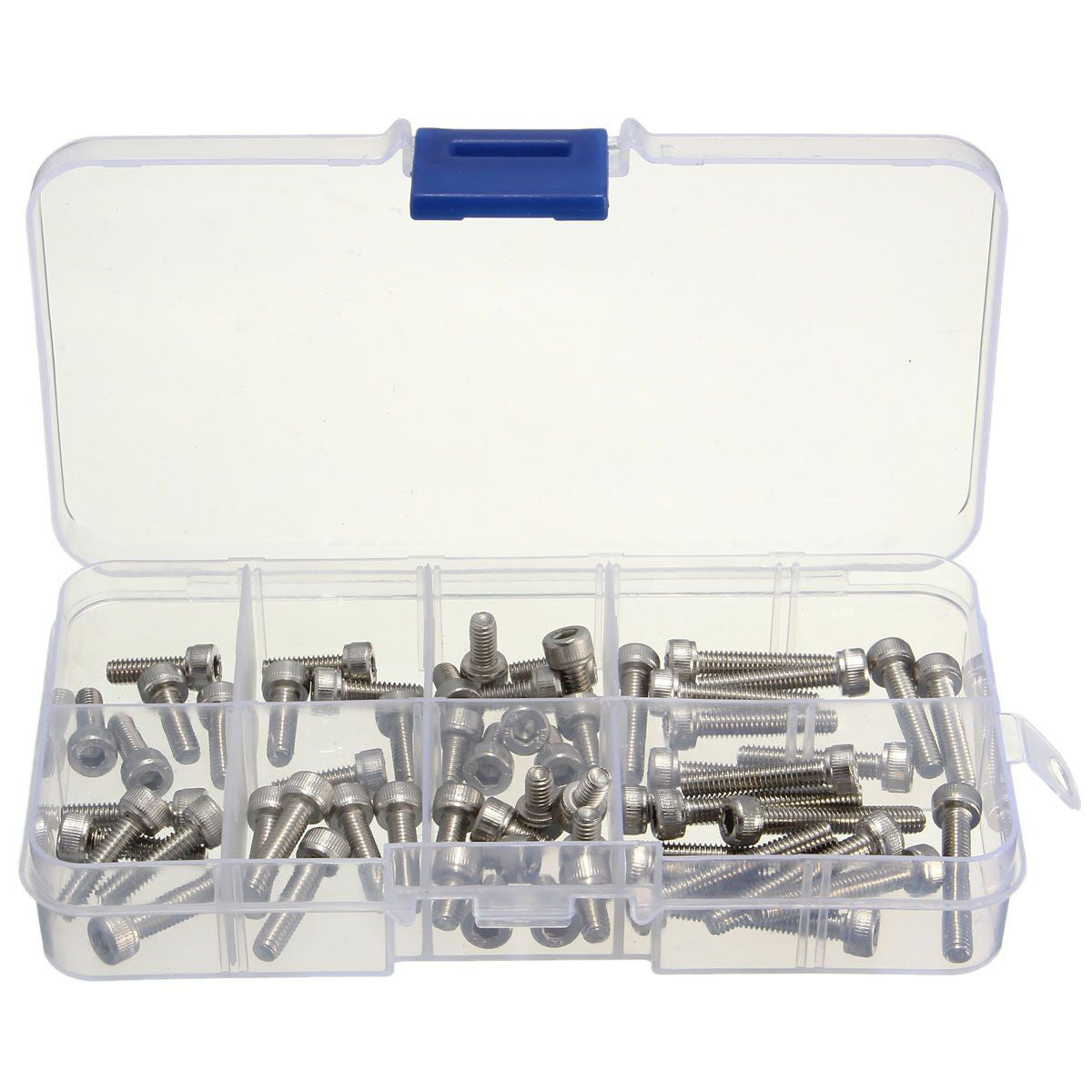 60pcs M4 Stainless Steel Hex Socket Head Cap Screw Assortment Kit 6-25mm