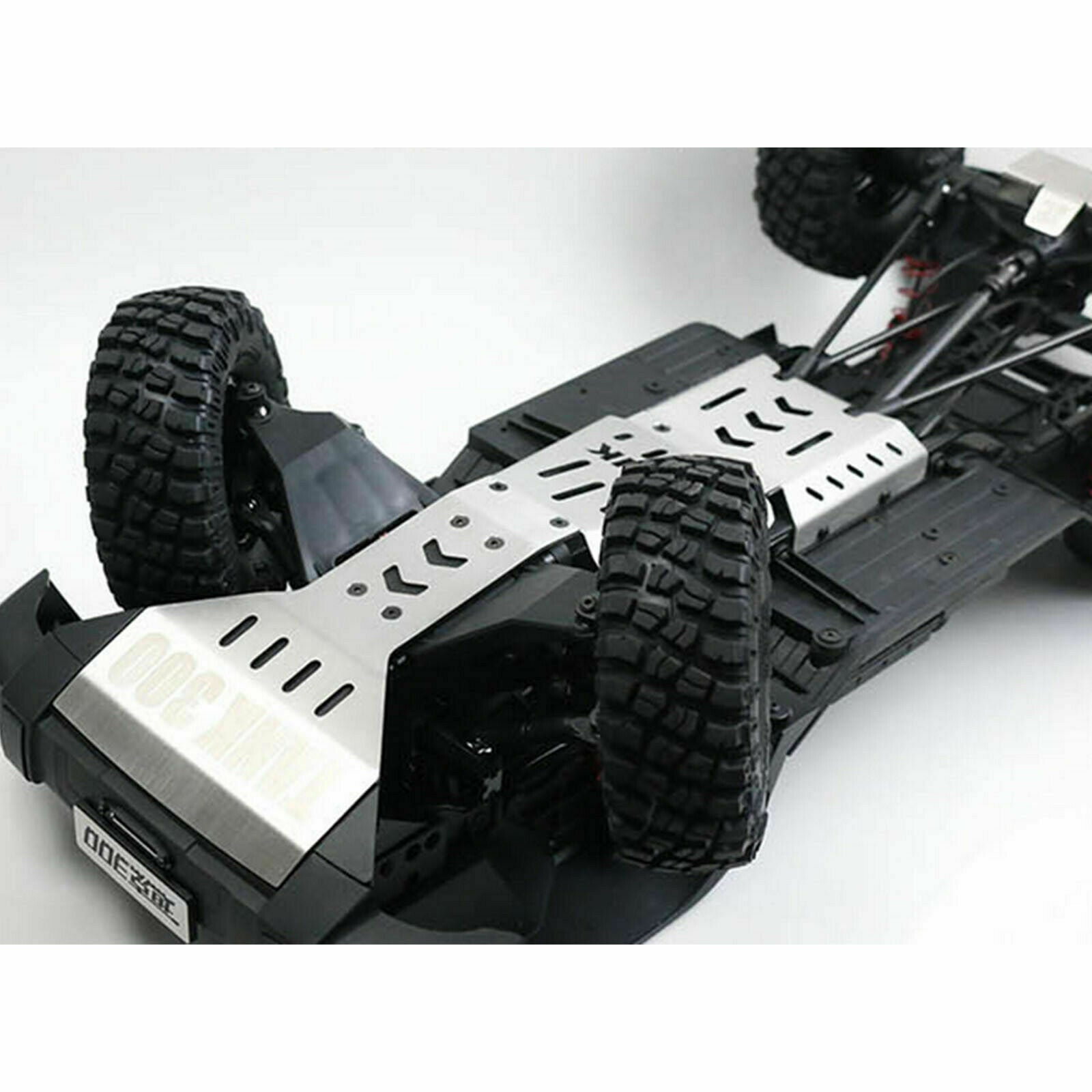1/8 Metal Chassis Axle Guard Plate Set for KM Traction Hobby Tank300 RC Car Part