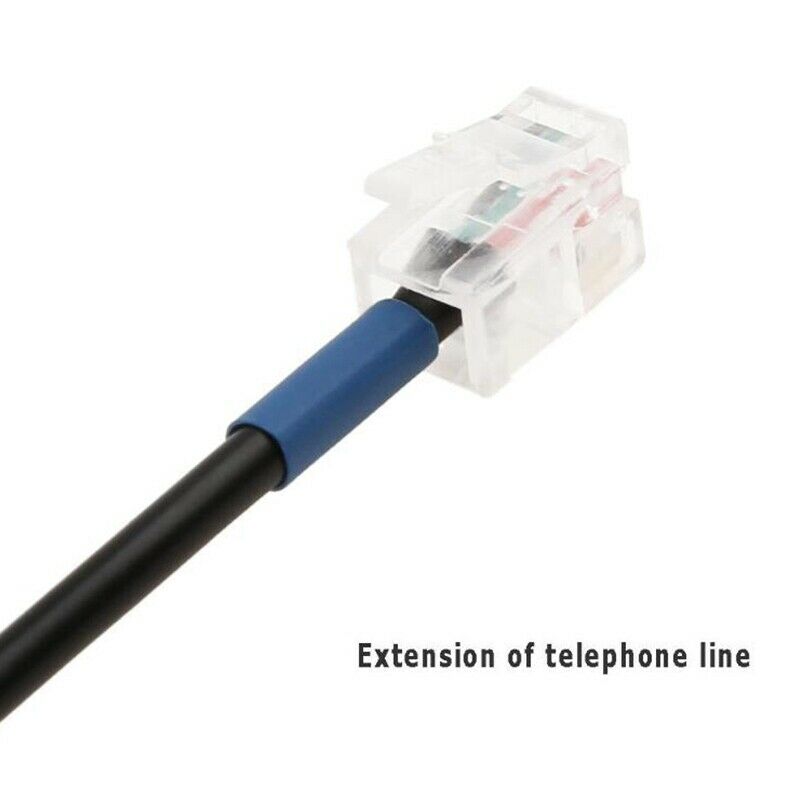 2PCS RJ9 Adapter Splitter Cable 4P4C Extension Cable From Plug To Socket fo B1N9