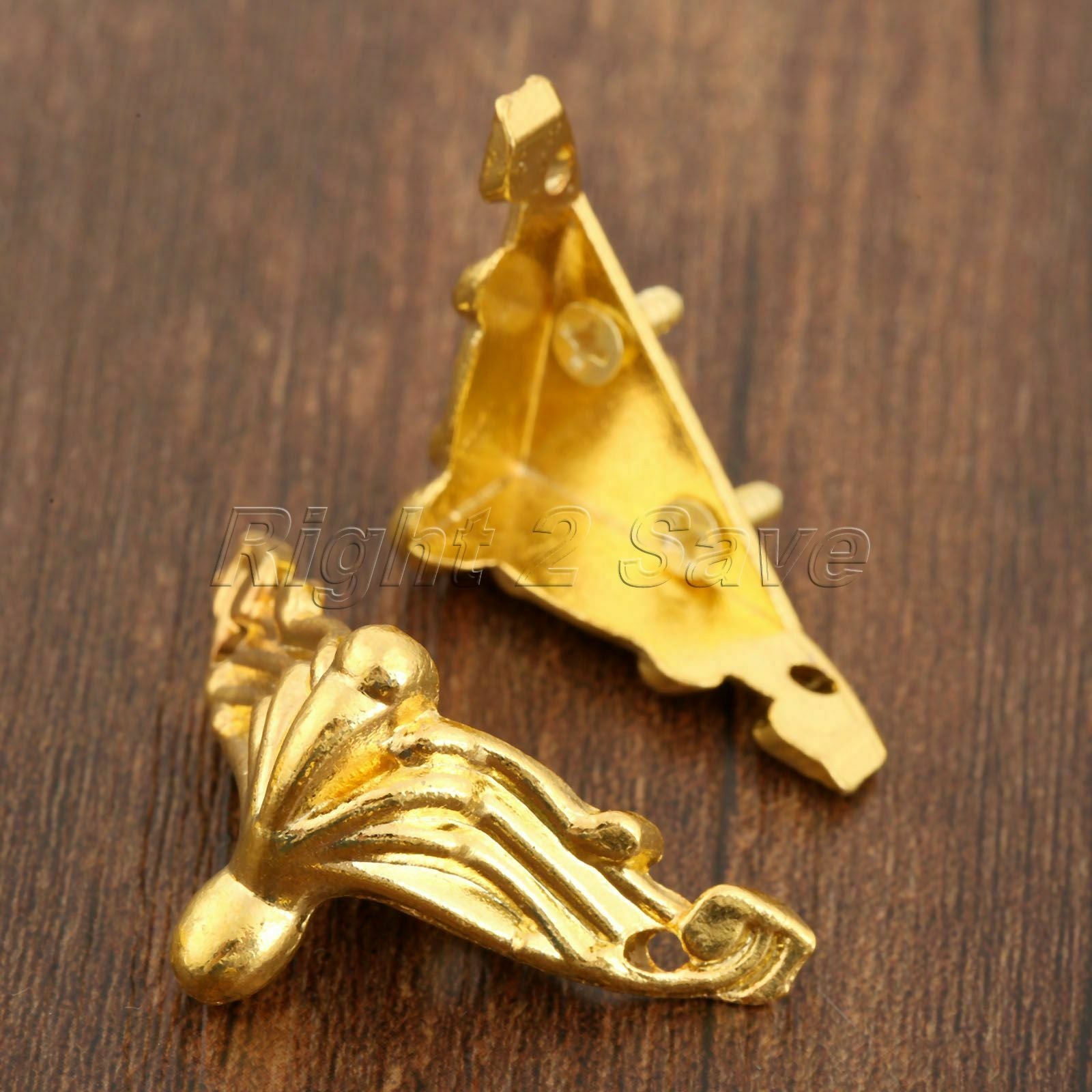 26*19mm Furniture Jewelry Chest Wood Box Decorative Feet Leg Corner Protectors