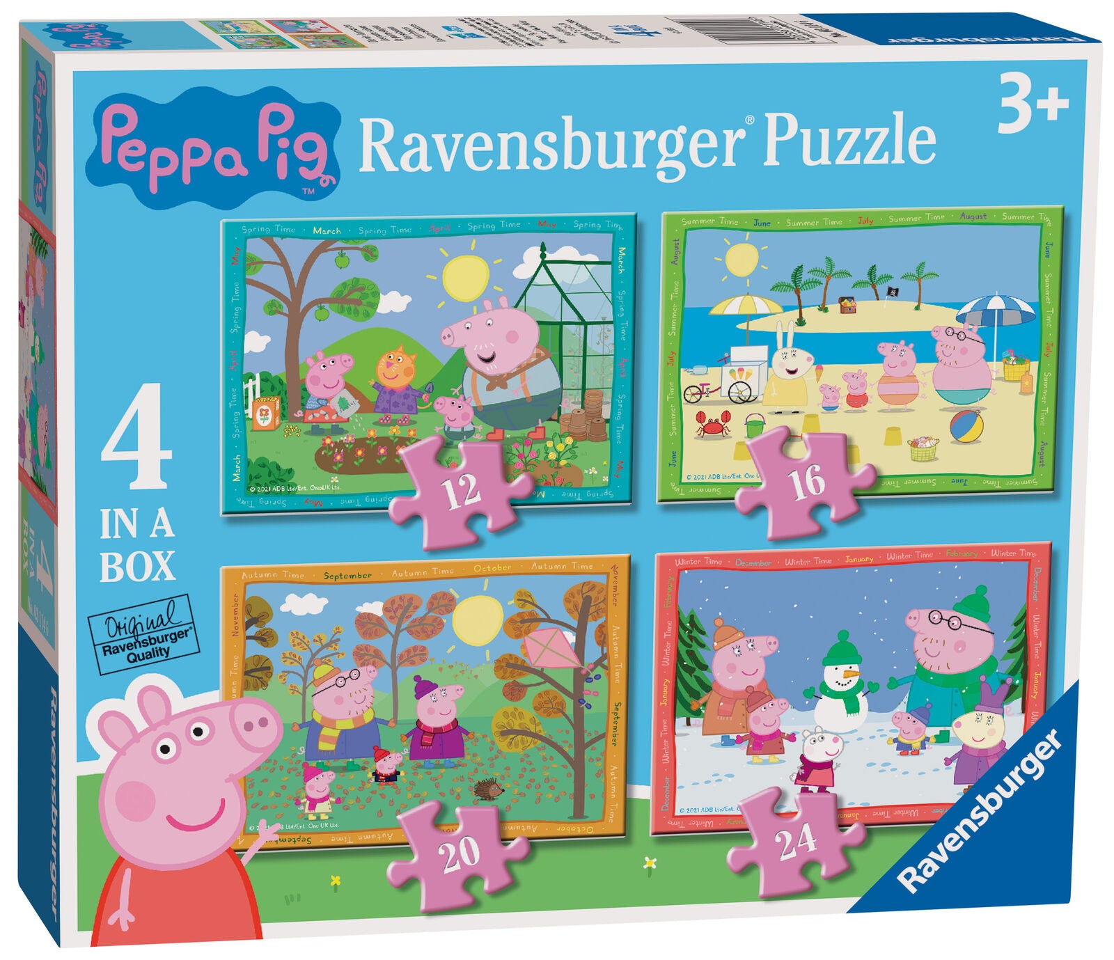 3114 Ravensburger Peppa Pig Four Seasons Jigsaw Puzzle 4 in a Box Age 3yr+