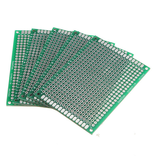 10X Double Side 5x7cm PCB Strip board Printed Circuit Prototype Track