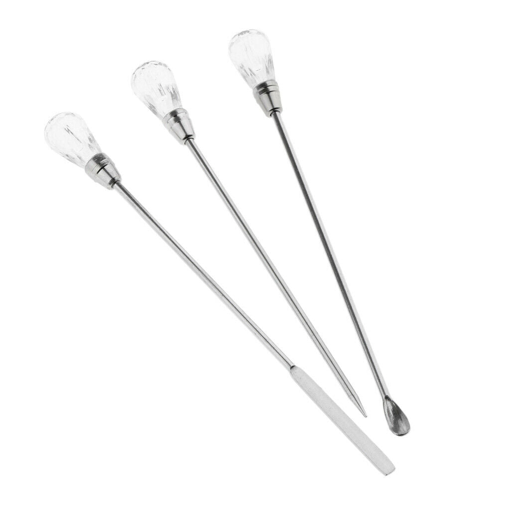 3Pcs Nail Art Stirring Rod /Stirring Mixing Picker /Eyebrow Pigment Rod