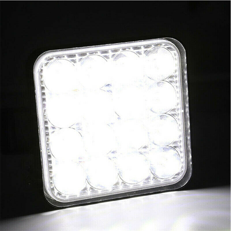 4Pcs 48W LED Square Work Light Pods Flood Spot Lamp Car Truck Off Road Tractor