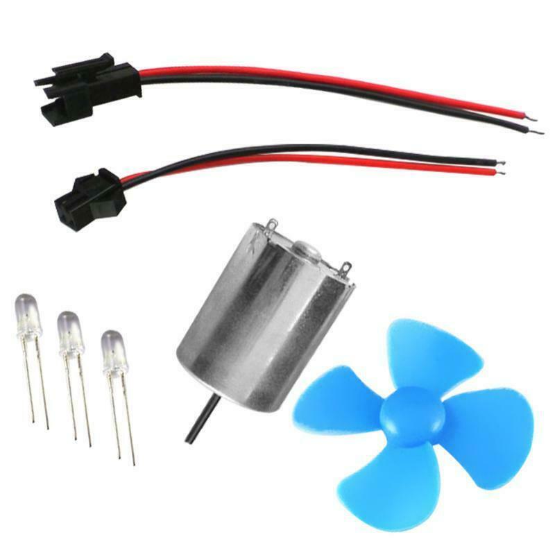 Set of 2 Micro Small Wind Turbine Wind Power Generator Kits DC Motor Turbines