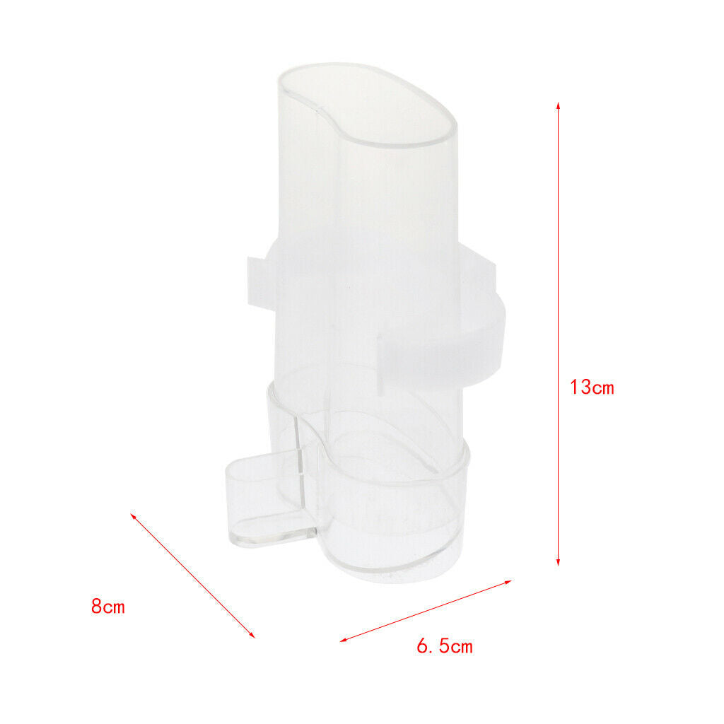 2x Plastic Bird Pet Water Drinker Food Feeder for Lovebirds Budgie Parrot