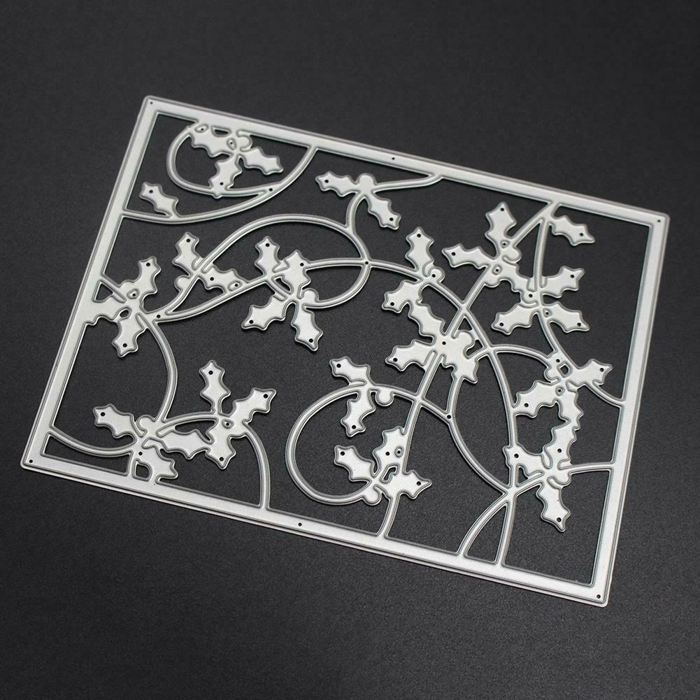 Retangle Leaves Metal Cutting Die Stencil Scrapbook Template Photo Craft @
