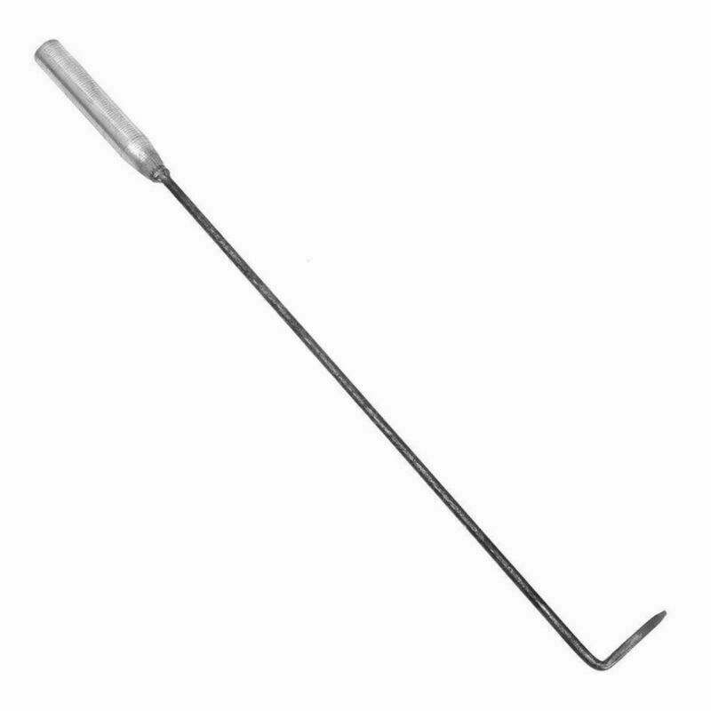 1PC 43CM Long Steel Open Hook Pit Fire Poker Fireside Coal Stove Fireplace Tool