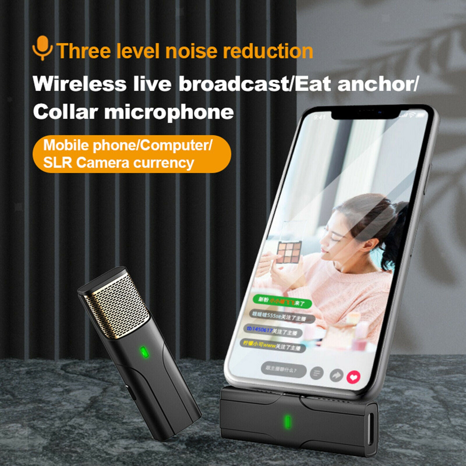 Wireless Lavalier Microphone for Interview Video Shooting Cell Phone Podcast