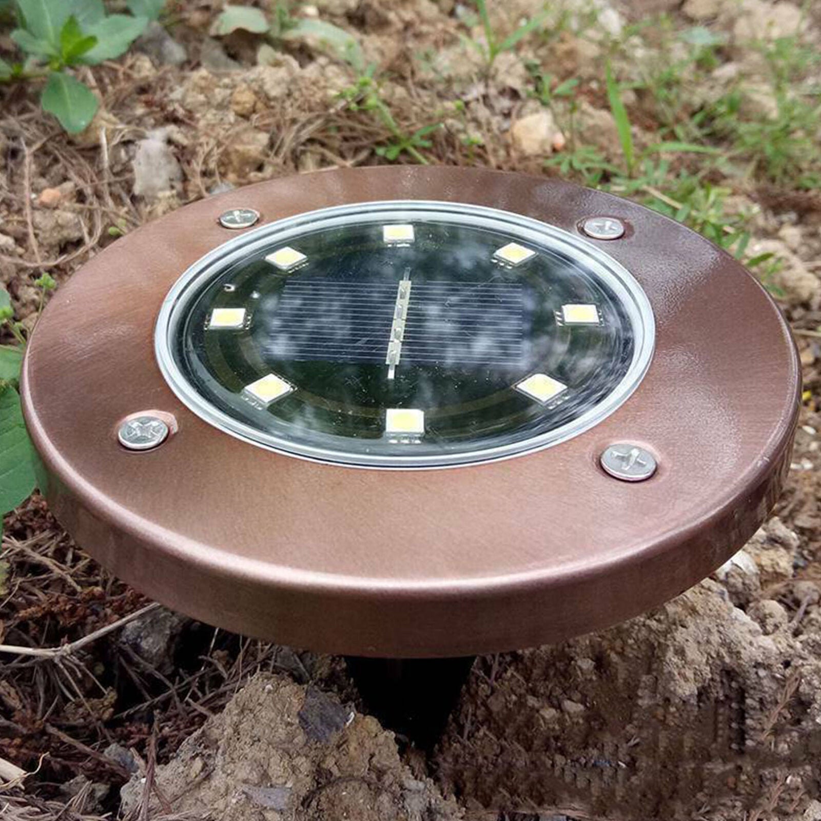 8 LED Solar Power Buried Light Under Ground Lamp Outdoor Path Way Garden