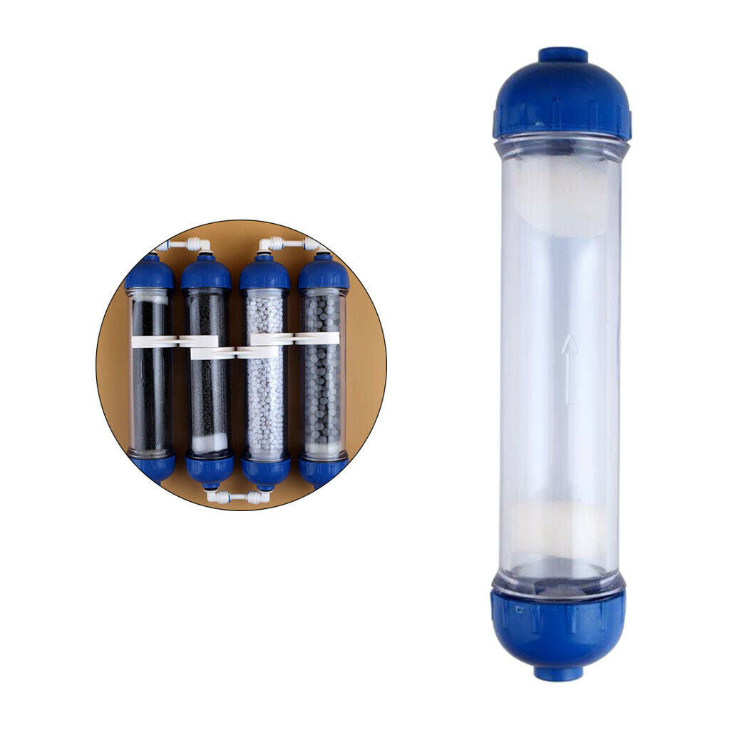 Water Filter Housing Empty Bottle Two Open Ends Refillable Filter Shell