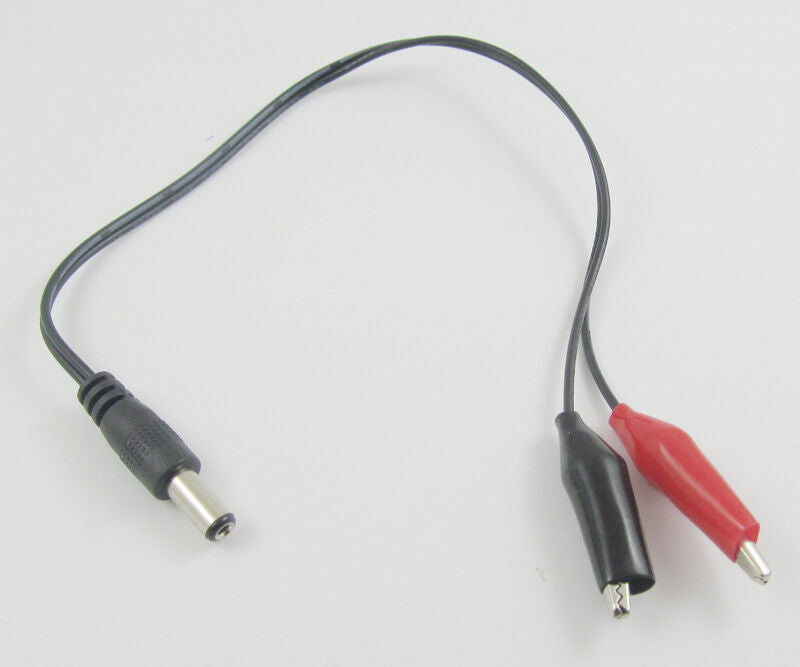 20 pcs 5.5 x 2.1mm DC Power Male Plug to Dual Alligator Clip Test CCTV Cable