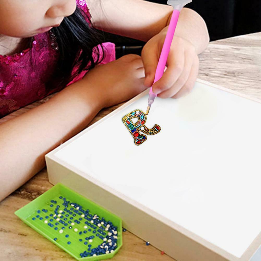 KeyChains DIY Key Chain Diamond Painting Letters Women Bag Keyring Pendant Gi @