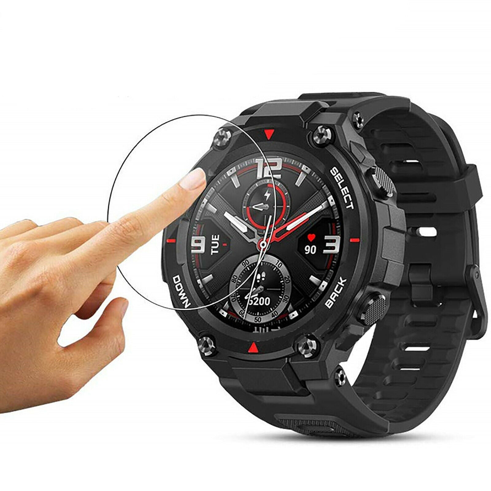 Tempered Glass Film Protector Clear Cover for Huami Amazfit T-REX Smart Watch