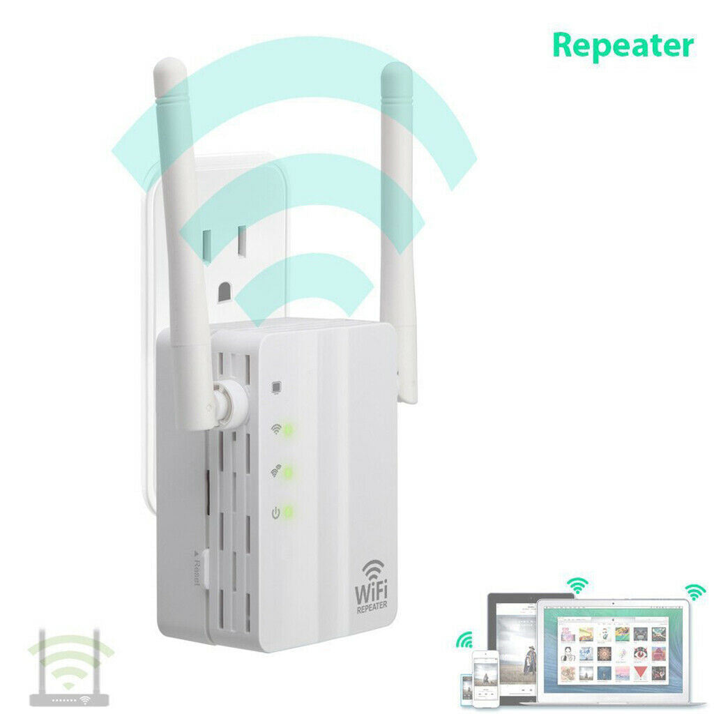 300Mbps Wifi Repeater Router 3 Working Modes EU Plug for Home Office White