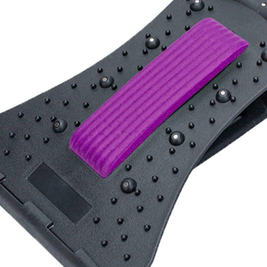 ABS Magnetic Therapy Neck Spine Massager Stretcher Stretch Tool purple black