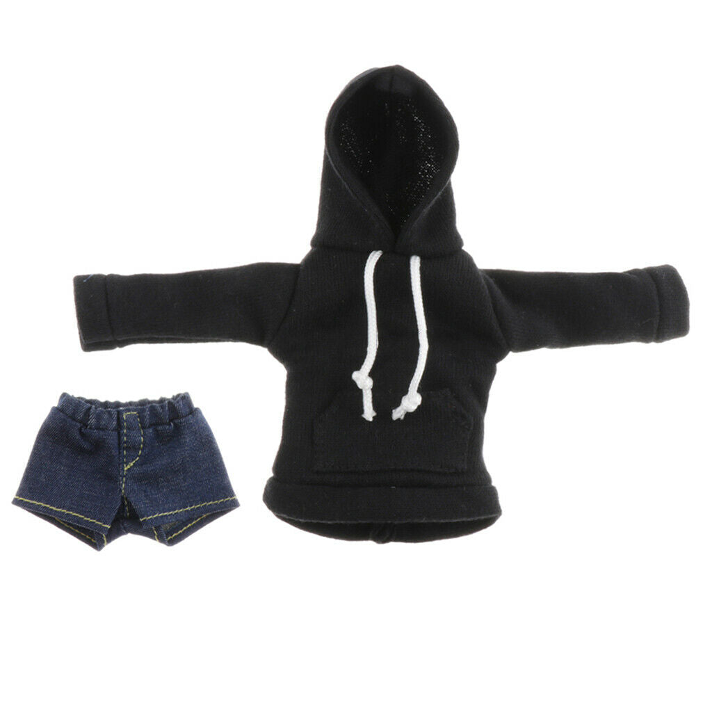 Fashionable BJD Hoodie and Short Pants for 1/6 BB Licca/Momoko/Azone Accs