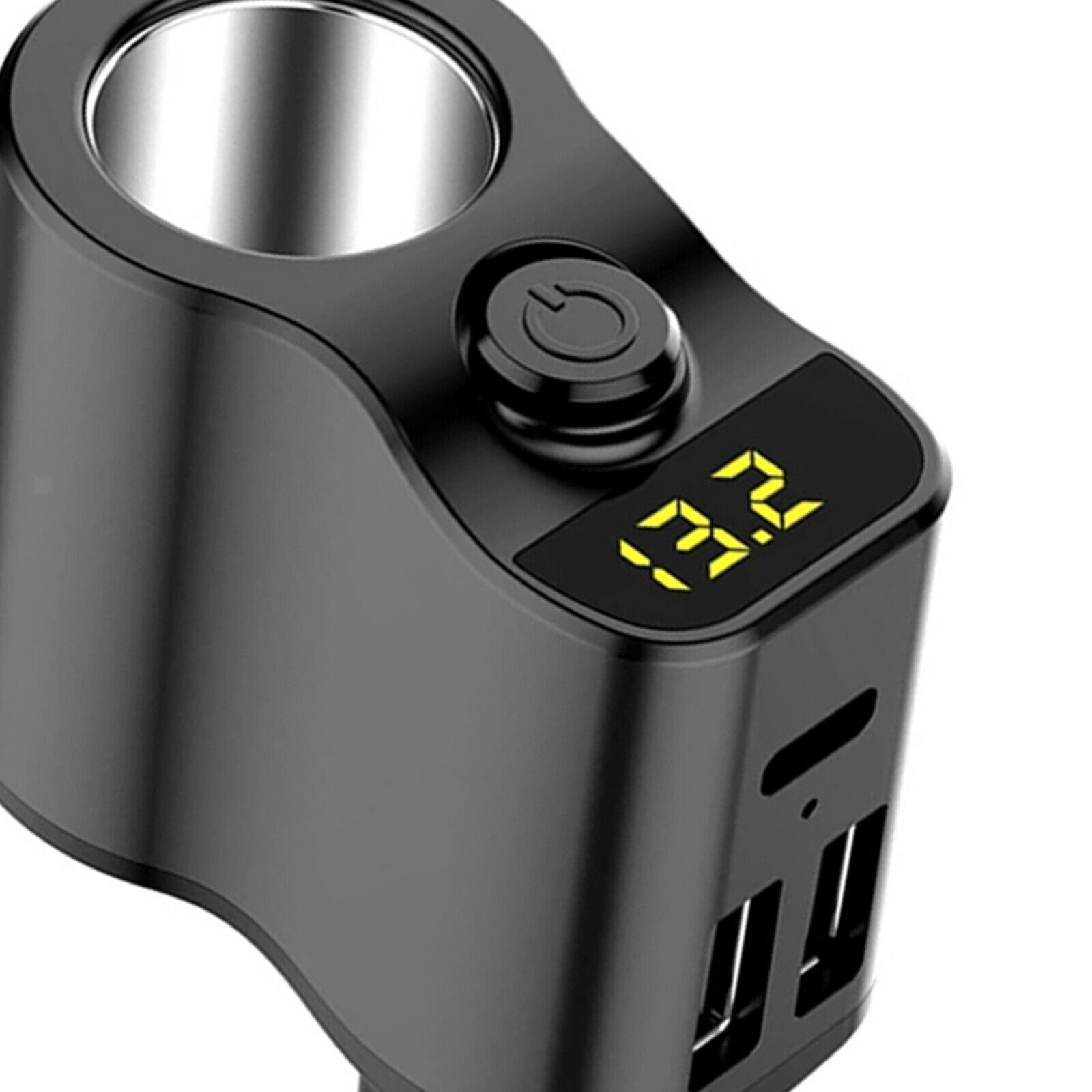 Fast Car Charger FM Transmitter Cigarette Lighter Dual USB Port Type-C Port