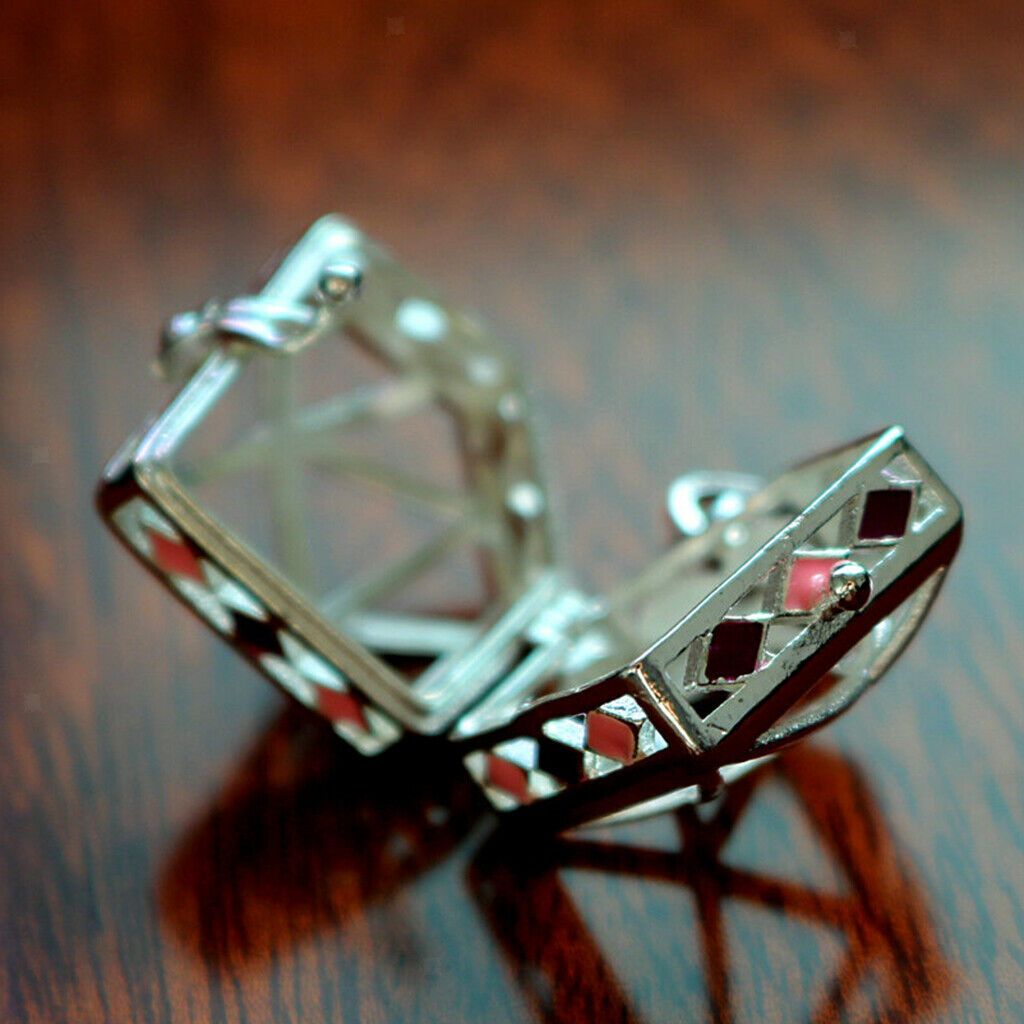 Hollow Diamond Rhombus&Ball Shape Copper Jewelry Necklace Pendant for DIY(2)