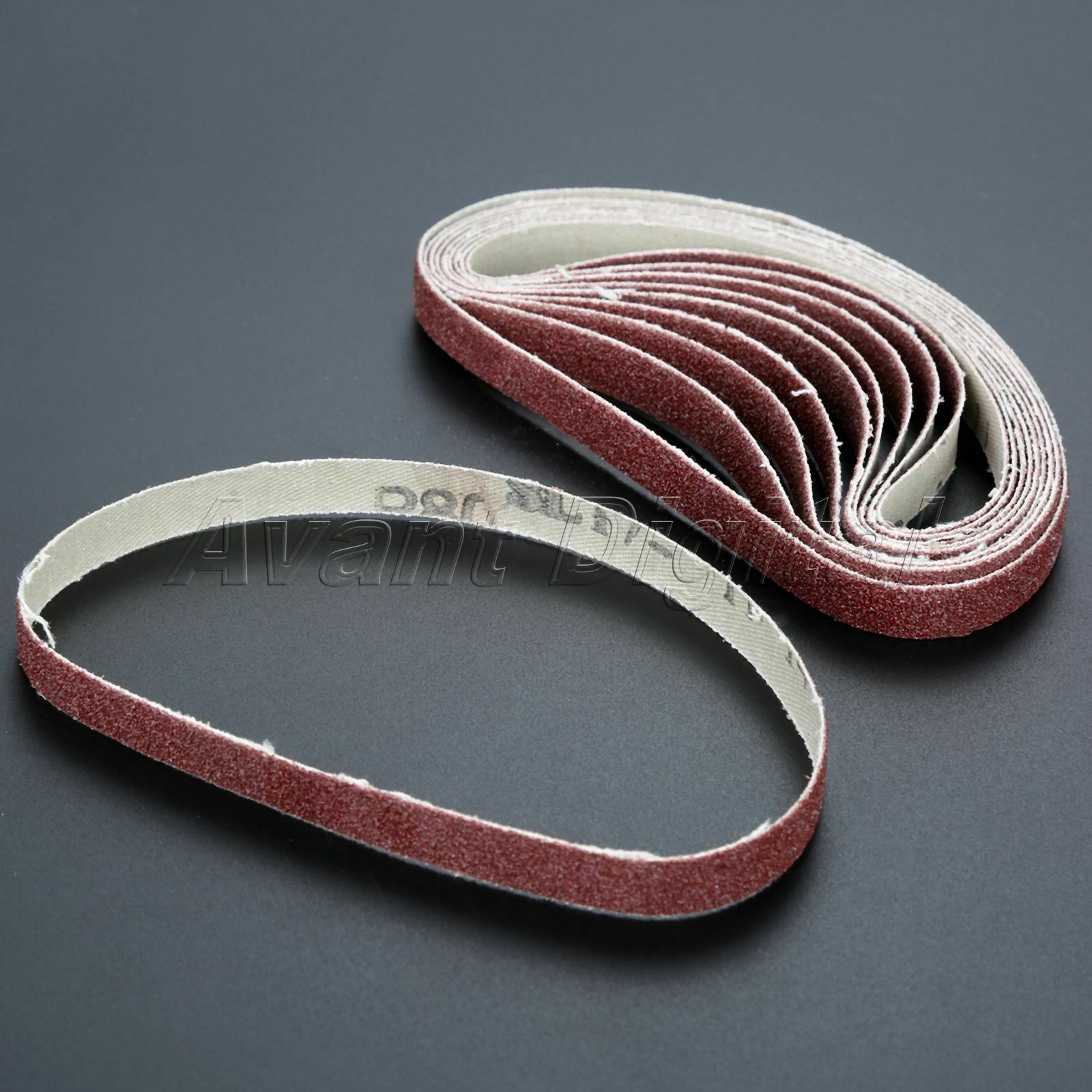 Aluminium Oxide 80# Grit Sharpening Belts Sander Abrasive Sanding Paper 10pcs
