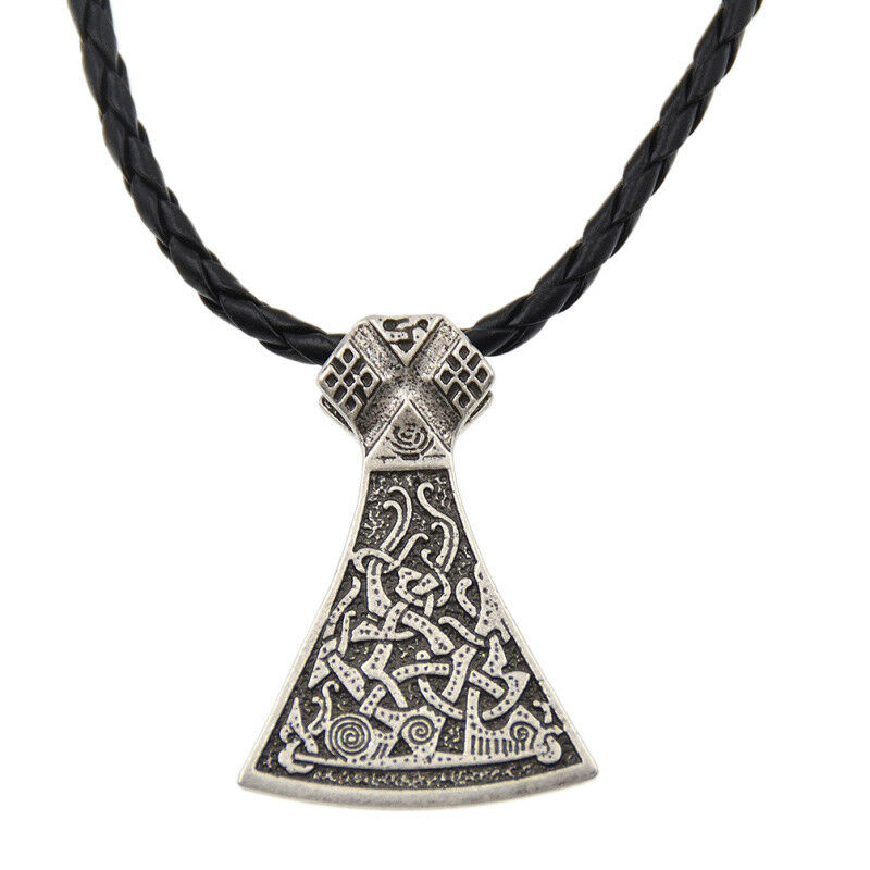 1x Viking Mammen Axe Pendant Norse Nordic Necklace Retro Punk Jewellery Gift Men