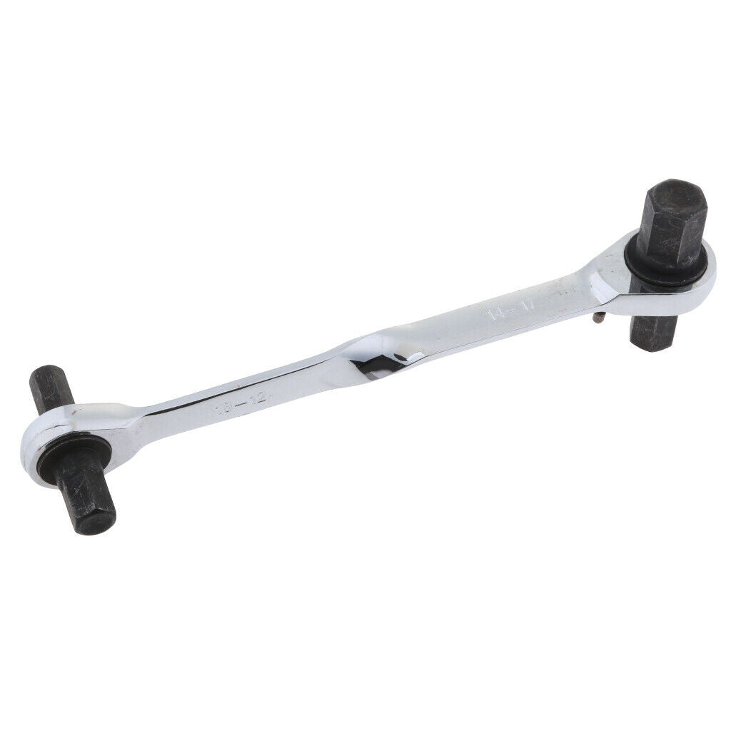 Metric S10xS12-S14xS17 4-in-1 Ratchet Hex Wrench Ratchet Wrenches Double End
