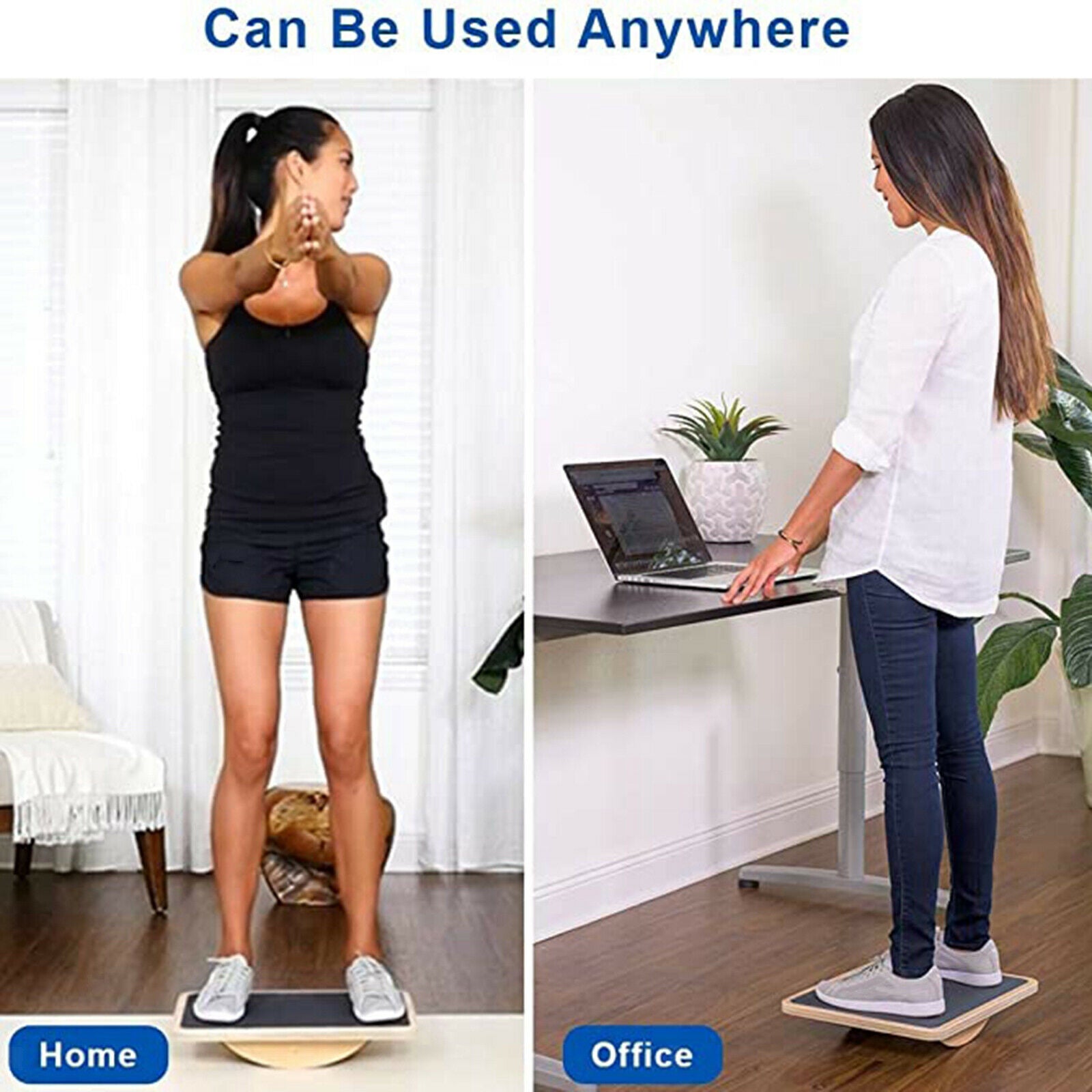 Wood Fitness Wobble Balance Board Exercise Fitness Gym Wood
