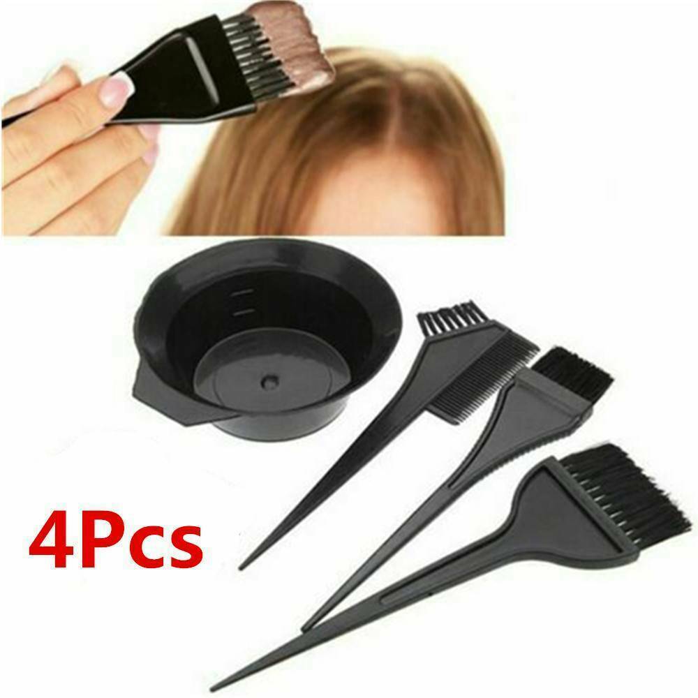 Pro 4Pcs Salon Hair Color Dyeing Brush Comb Mixing Bowl Hair Tint Dyeing Tools