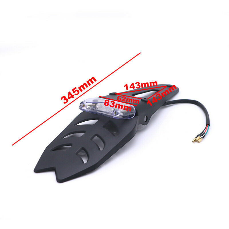 Off-road Dirt Bike Universal Motorcycle Red Rear Fender Brake Tail Light Lamp