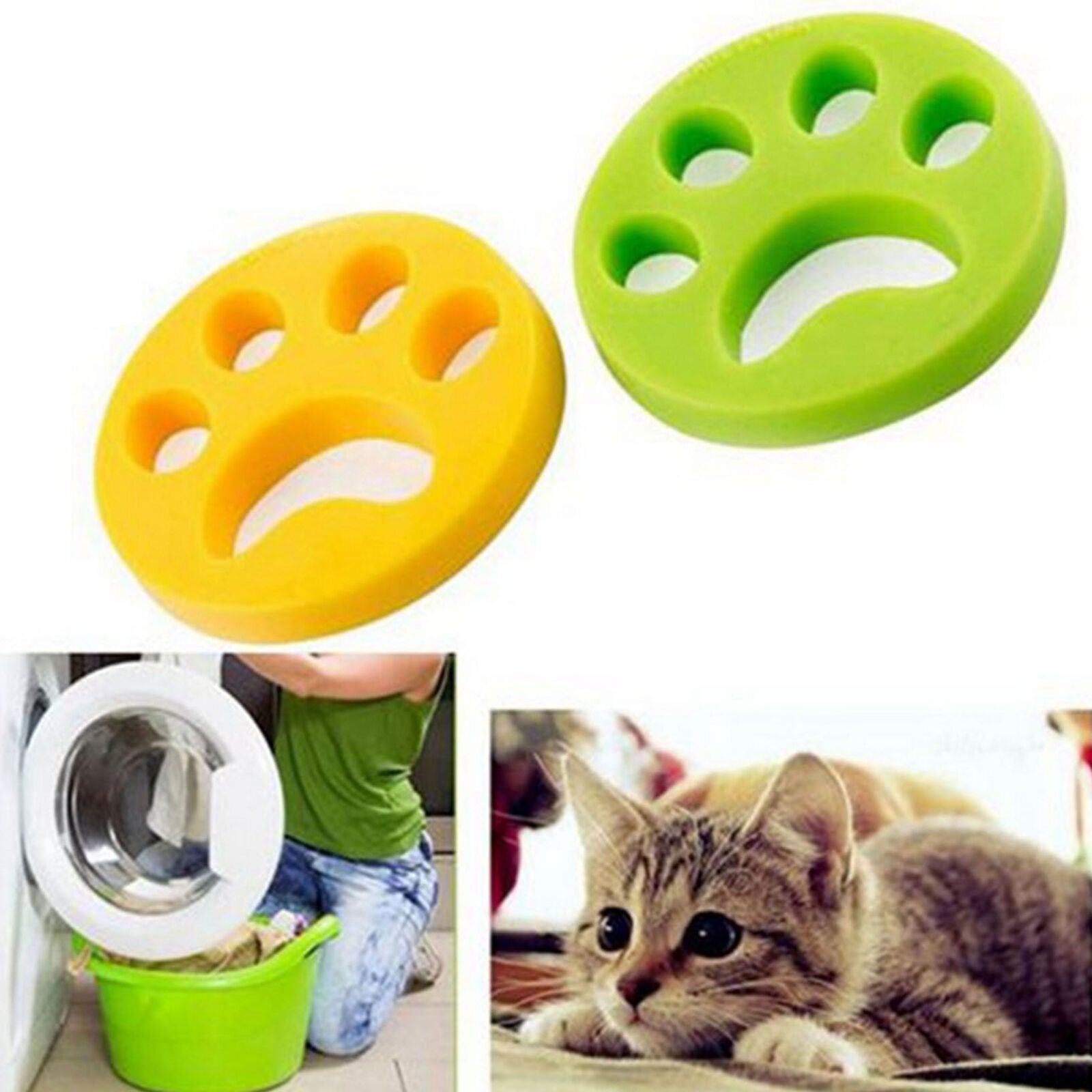 2x Dog & Cat Pet Hair Remover Floating Fur Catcher for Laundry Washing Machine