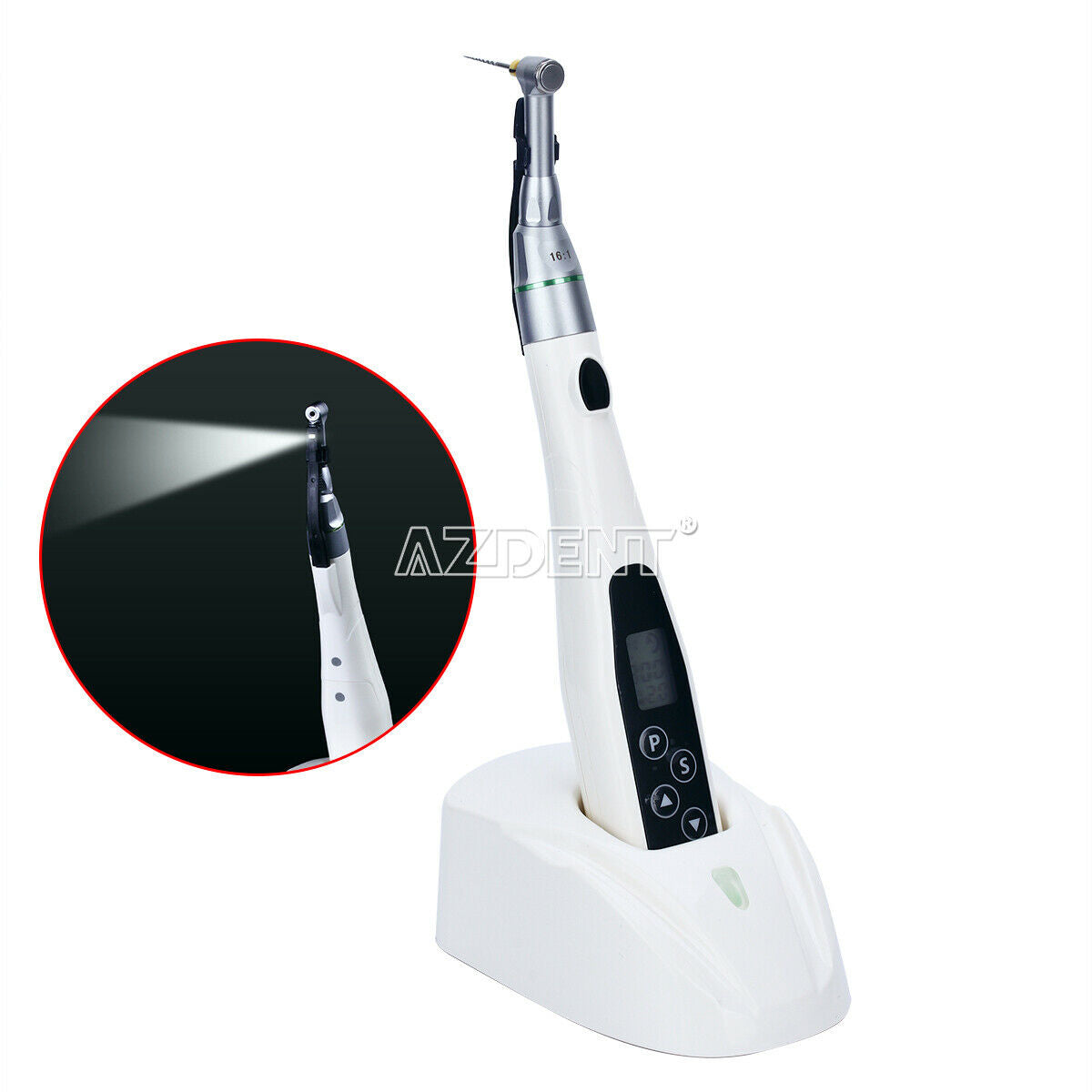 Dental Mini Endo Motor LED Wireless 16:1 Reduction Contra Angle Reciprocating