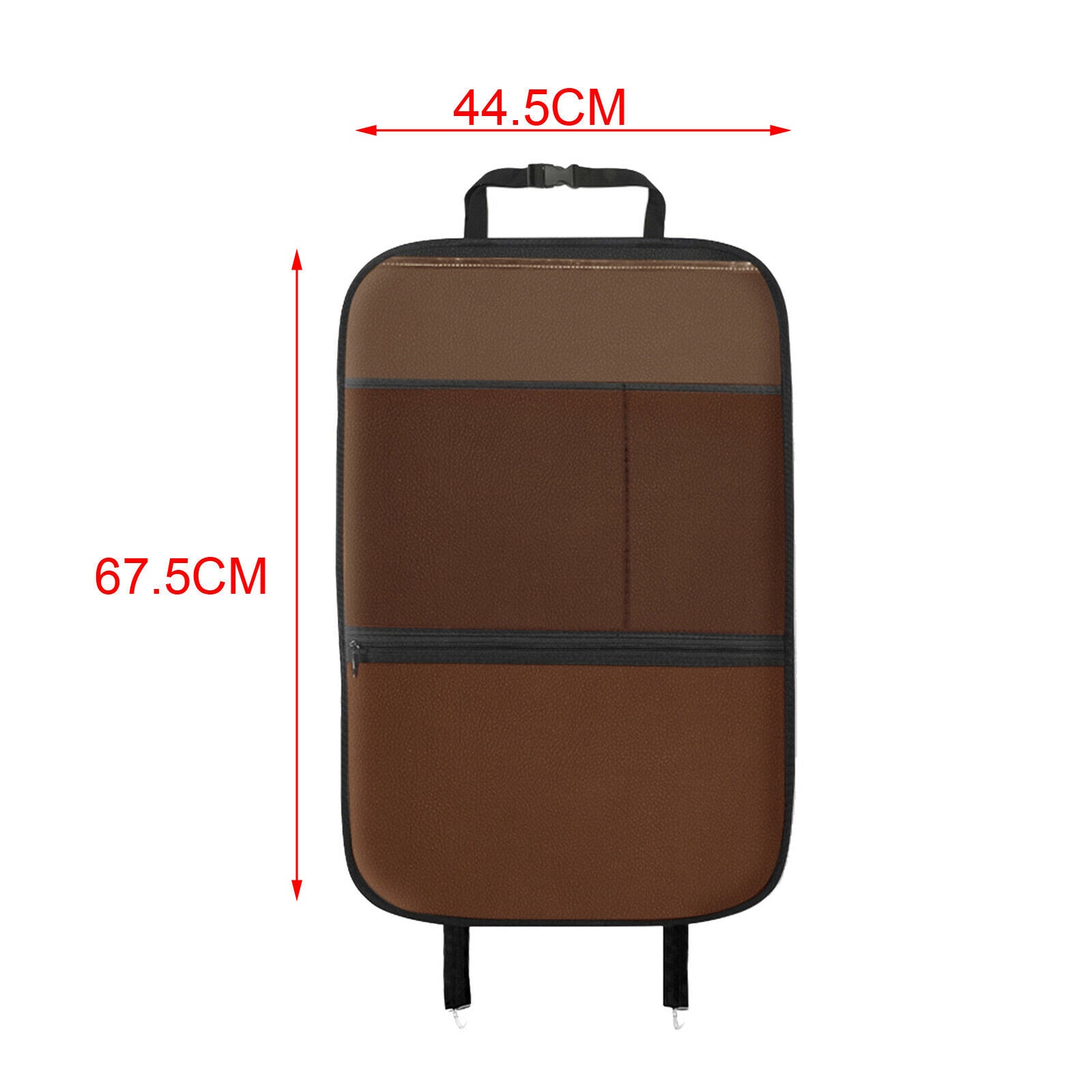 Auto Car Seat Back Cover Kick Mat Anti Stepped Dirty for Kids Brown Large