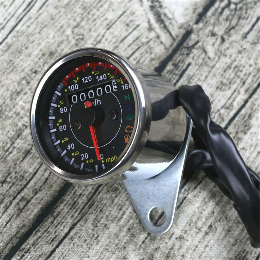 12V Motorcycle Odometer Speedometer KM/H MPH Guage EFI Oil Pump Indicator Meter