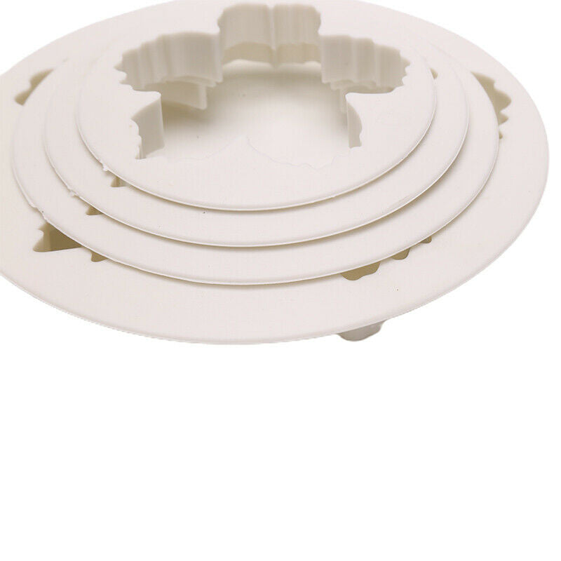 4PCS Peony Flower Mould Plastic Paste Cutter Sets Fondant Gumpaste Mold T.l8