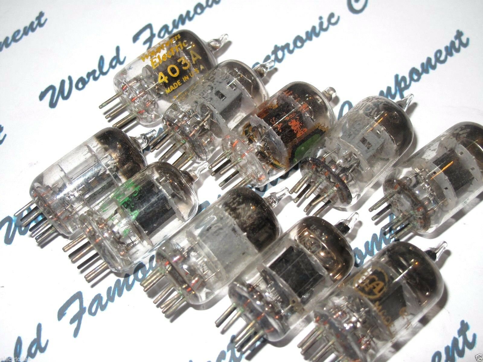 10pcs - 5654 / 6AK5 / 6096 / EF95 Mixed Brands (NO CHINESE) Vacuum tube