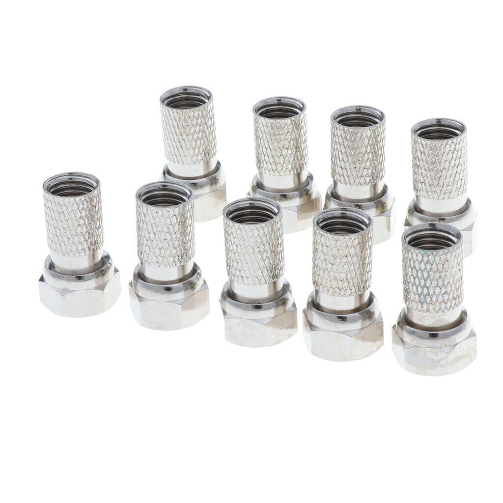 Metric Copper F Head Female Thread Connector, Self-tightening 75-5 RG60
