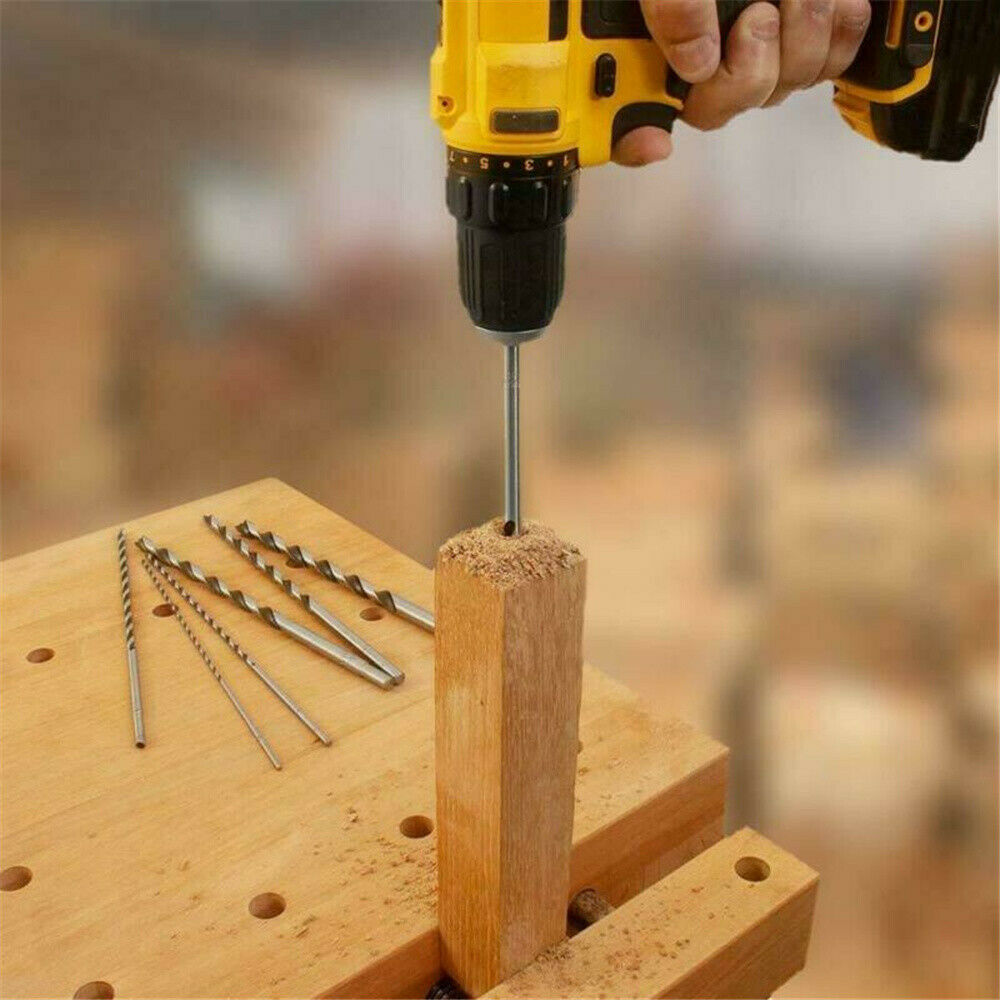 5Pcs 16CM Extra Long High Speed Steel HSS Twist Drill Bits For Wood Drilling UK
