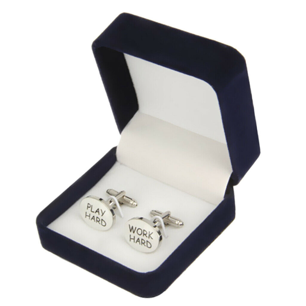 Velvet Interior Cufflink Cuff Holder Links Storage Gift Box Jewelry Display