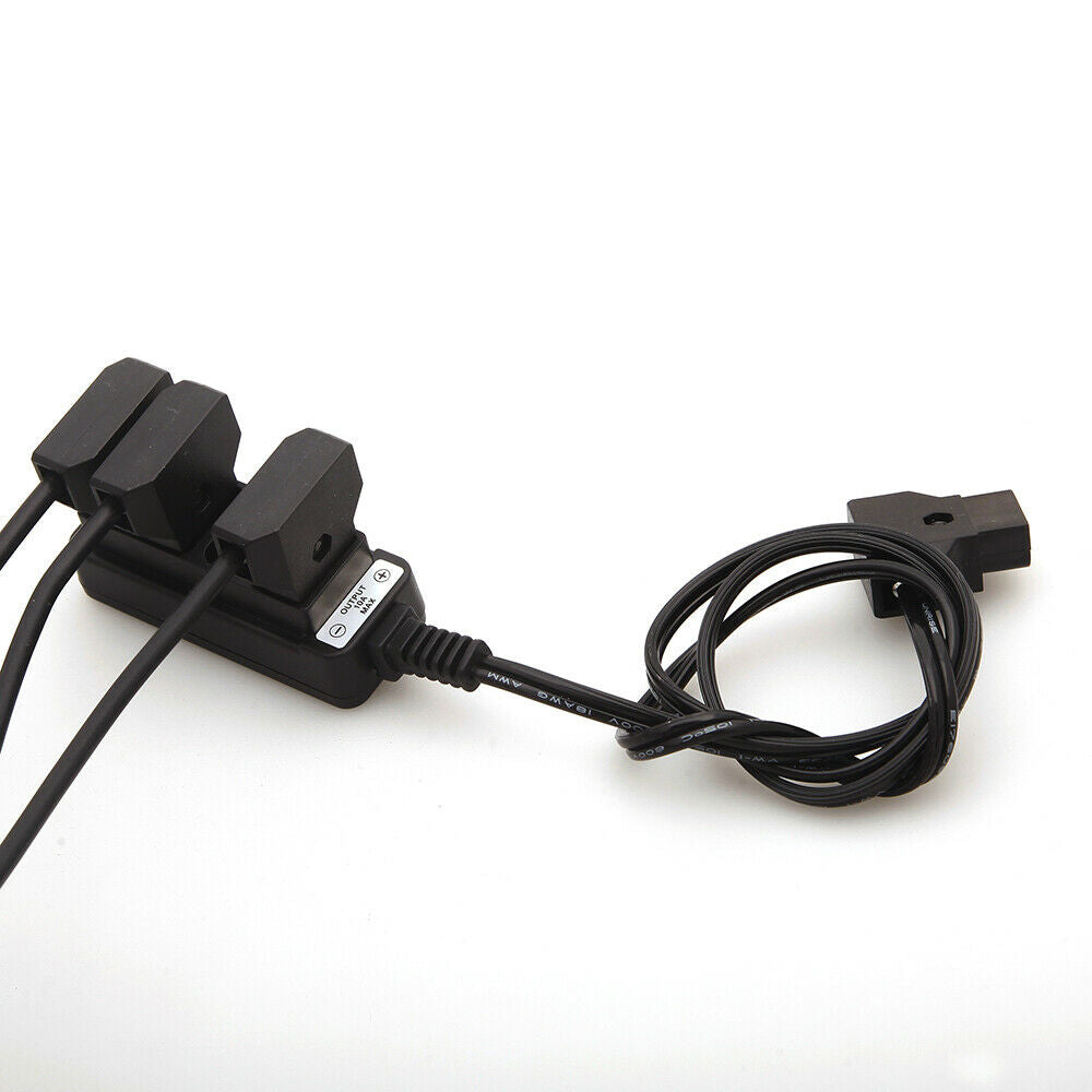 Male D-Tap Power Tap to 4 Female D-Tap Hub with 4 Pieces Male D-Tap Plug