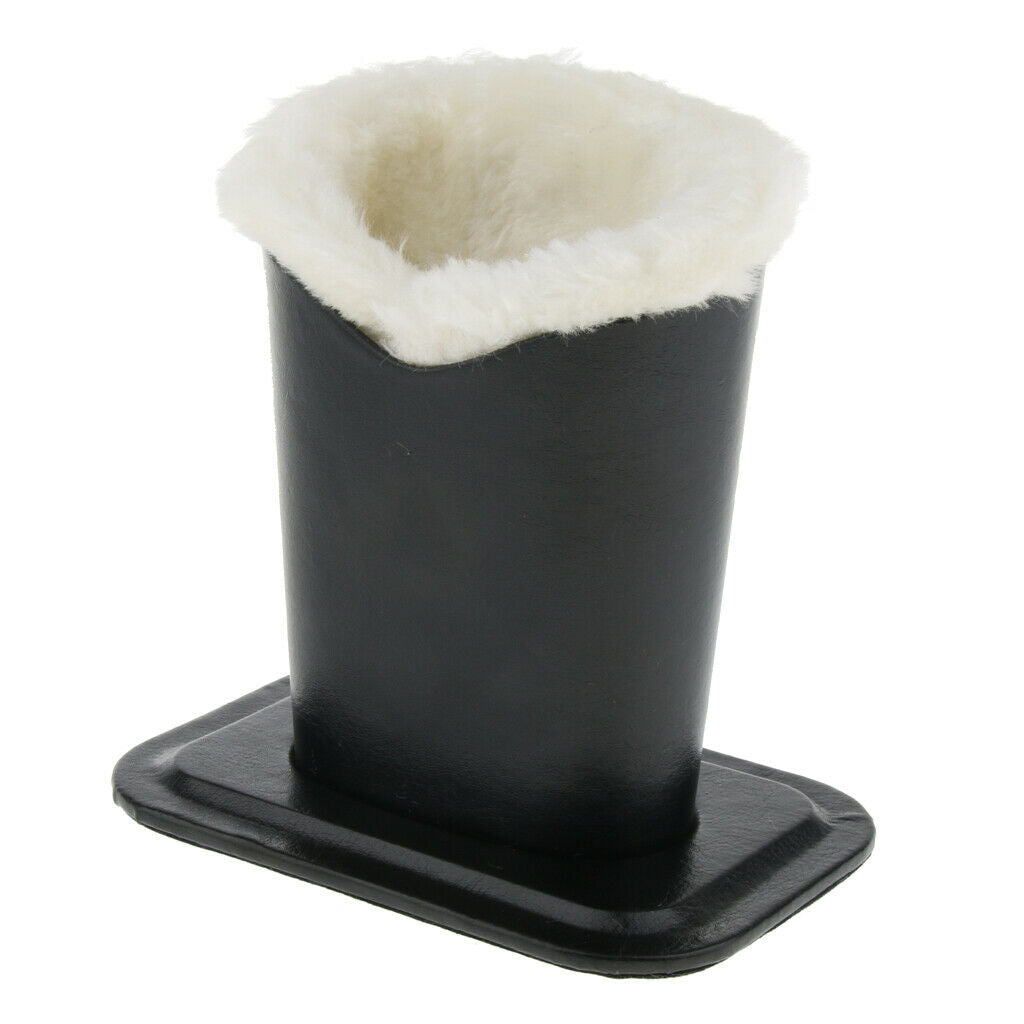 Pack of 3 PU Leather Plush Lined Upright Eyeglasses Holder Stand Pen Holder