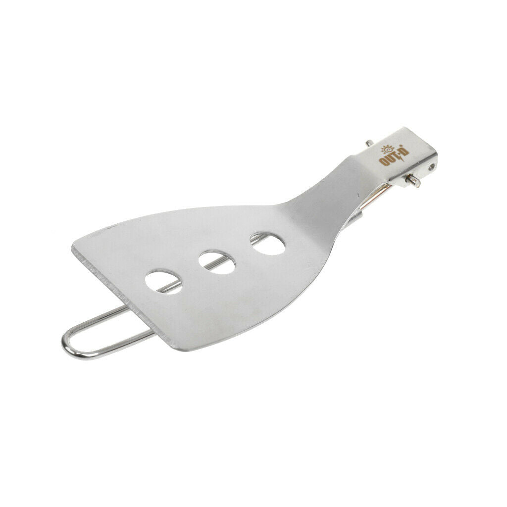 Portable Spatula Stainless Steel Cooking Supplies Food Turner for Hiking