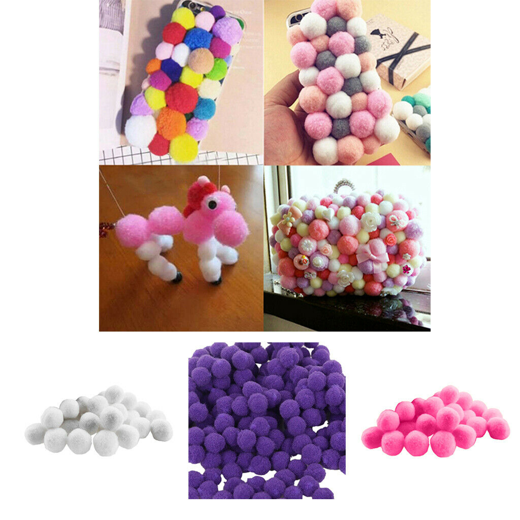 300 Pieces Mixed Pom Pom Balls MINI Felt Balls 0.7inch, for DIY Decoration,