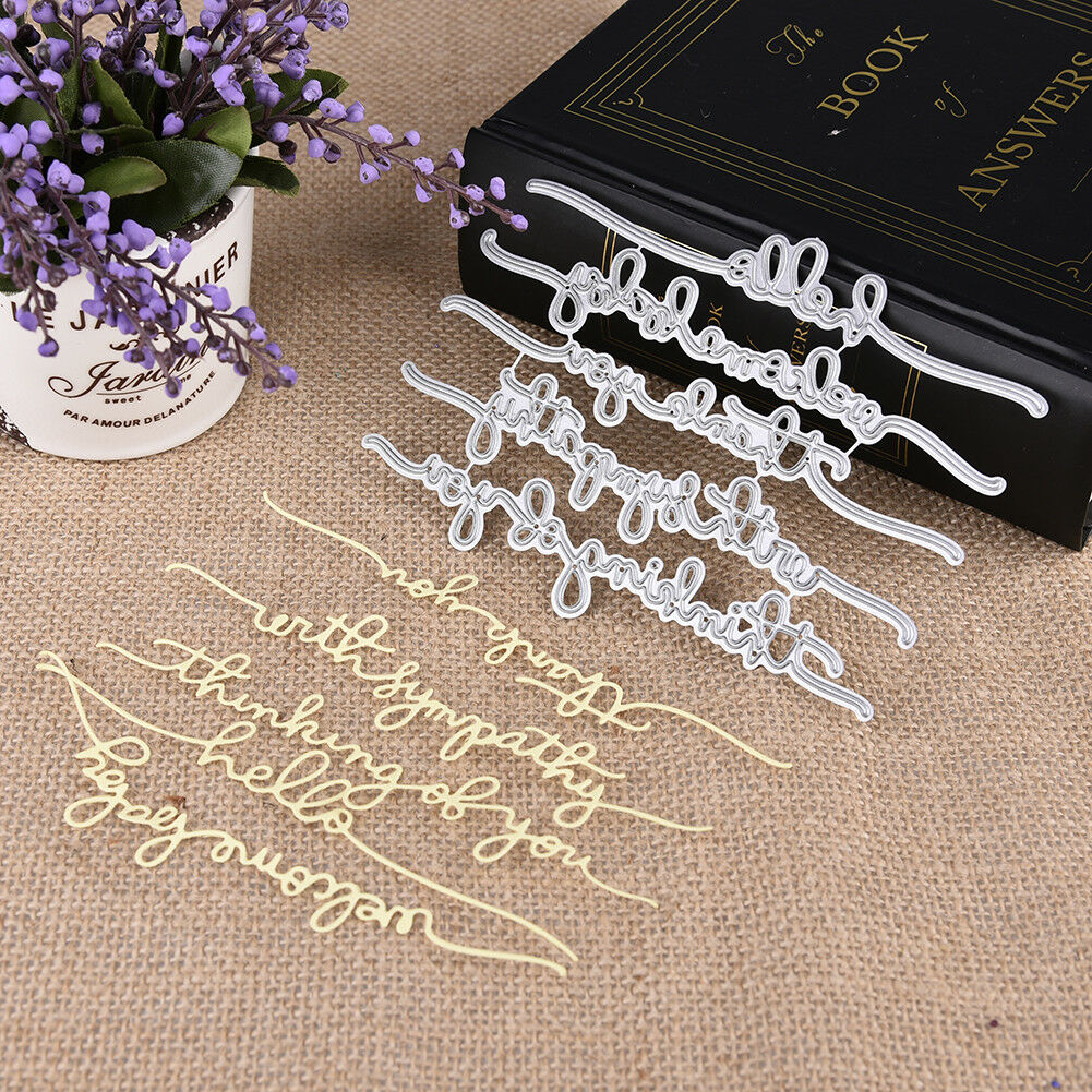 Creative Word Cutting Dies Stencil DIY Scrapbooking Album Paper Card