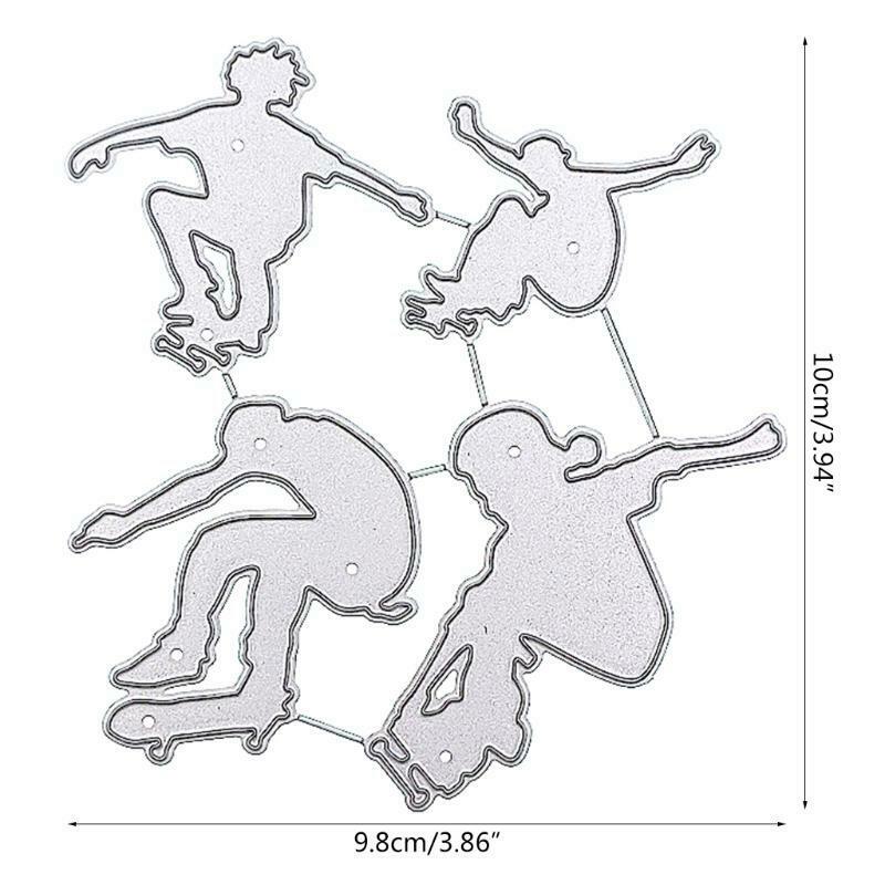 Skateboarding Shaped Border Frame Die Cuts Carbon Steel Embossing Template DIY