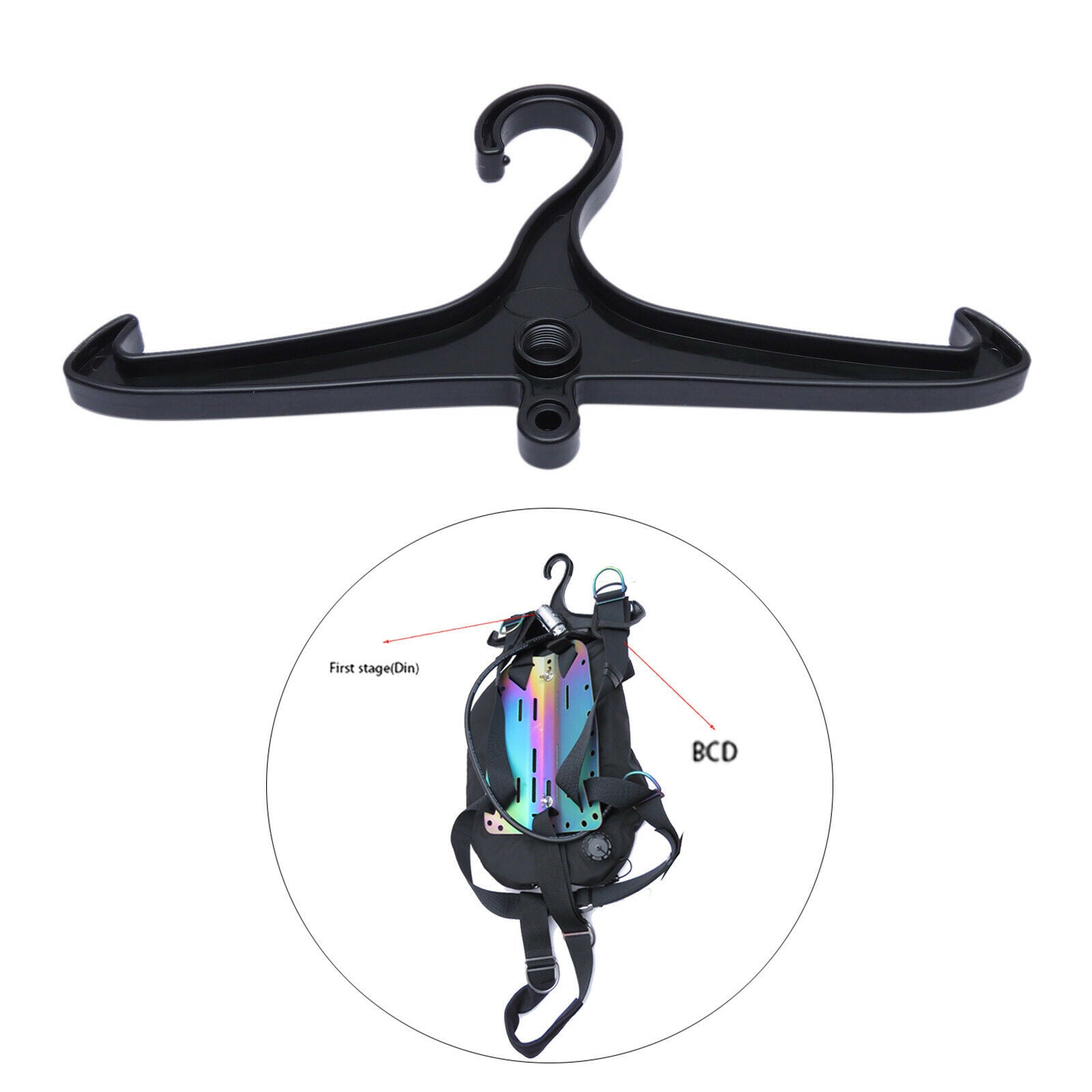 Multi-function BCD Wetsuit Hanger Draining Snorkel Surfing Gear Accessories