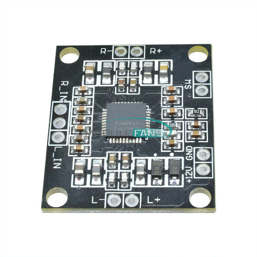 2PCS PAM8610 2*15W Dual channel Stereo Class Digital Amplifier Board 12V