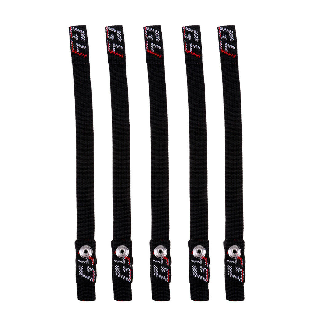 5 Count Durable Black Nylon Ice Hockey Helmet Replacement Chin Straps Loops