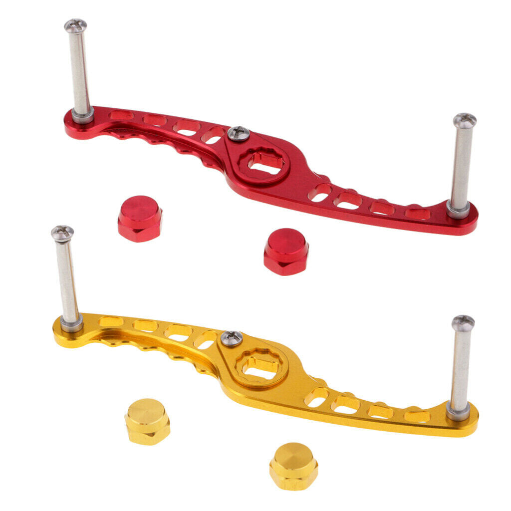 2 Piece Aluminum Alloy Fishing Reel Handle with Accessories Parts