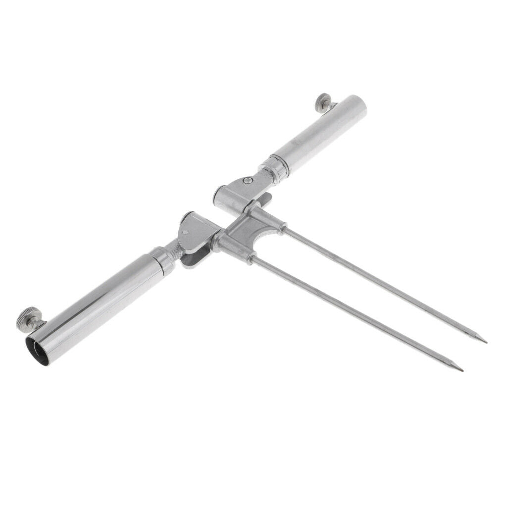 Universal Rotation Double Fishing Rod Pole Stand Bracket Rest Support Rack A