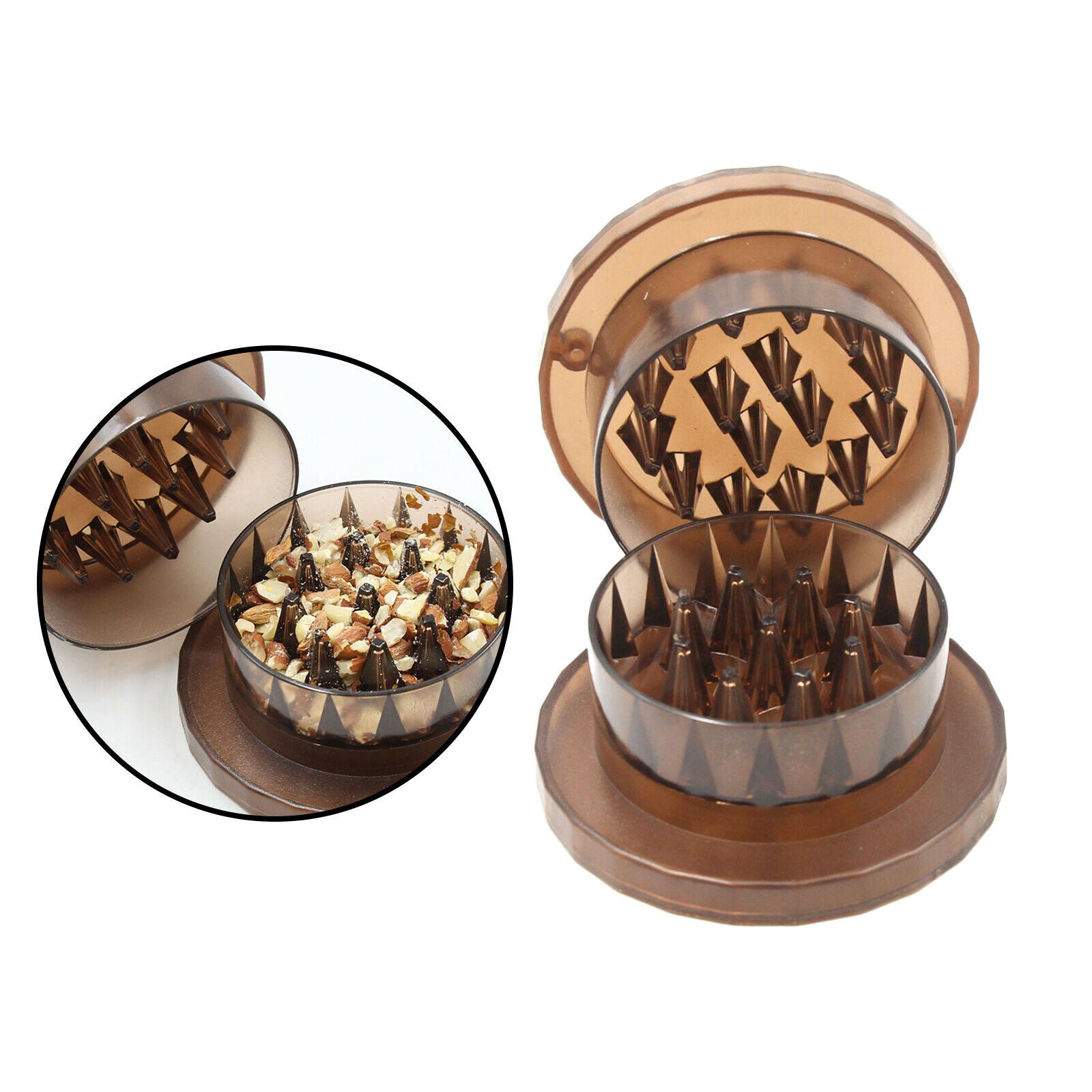 Plastic Pellets Fishing Bait Crusher Boilie Grinder Box Fodder Tool Brown